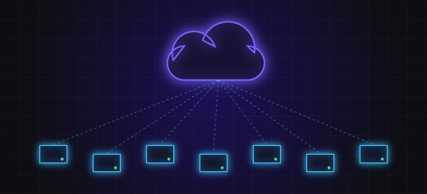 Nube conectada a dispositivos en varios hospitales